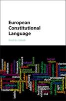 European Constitutional Language 110757692X Book Cover