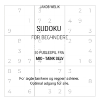 Sudoku for begyndere - 50 puslespil fra Mio - tænk selv: For ægte tænkere og regnemaskiner. Optimal adgang for alle. 3384183517 Book Cover