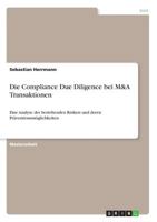 Die Compliance Due Diligence Bei M&A Transaktionen 3668340692 Book Cover