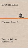 Wozu das Theater? (German Edition) 3842489803 Book Cover