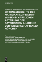 Über das asymptotische Verhalten der Lösungen von Differentialgleichungen und Differentialgleichungssystemen (German Edition) 3486763512 Book Cover