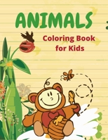 Animals Coloring Book For Kids: Animals Coloring Book with Elephants, Lions, Horses, Owls, Cats, Dogs and Many More 1676939717 Book Cover