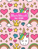 Sketchbook for Kids: Unicorn Pretty Unicorn Large Sketch Book for Drawing, Writing, Painting, Sketching, Doodling and Activity Book- Birthday and Christmas Gift Ideas for Kids, Girls, Boys, Teens and  1655580353 Book Cover