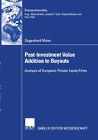 Post-Investment Value Addition to Buyouts 3835002287 Book Cover