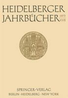 Heidelberger Jahrbucher XVII 354006351X Book Cover