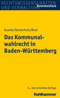 Das Kommunalwahlrecht in Baden-wurttemberg 3170236954 Book Cover