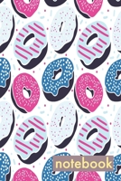 Notebook: Donut Notebook For Girls and Kids with Pink and Blue Icing and Sprinkles 1703663292 Book Cover