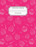 Composition Notebook 5x5 Graph Paper: Awesome Cupcake Foodie Bright Pink Notebook 8.5 X 11 Inches Blank Lined Writing Book 1692604813 Book Cover