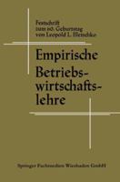 Empirische Betriebswirtschaftslehre 3663126366 Book Cover