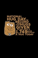 Record for most hugs given: 6x9 NATIONAL HUG DAY grid squared paper notebook notes 1710261714 Book Cover