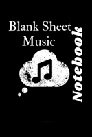 Blank Sheet Music Notebook: Black Cover, Music Manuscript Paper, Staff Paper, Musicians Notebook 6 x 9,100 Pages 1659340829 Book Cover