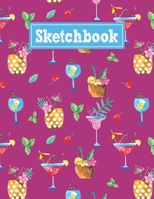 Sketchbook: 8.5 x 11 Notebook for Creative Drawing and Sketching Activities with Watercolor Cocktails Themed Cover Design 170986673X Book Cover