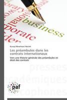 Les Pra(c)Ambules Dans Les Contrats Internationaux 3841625398 Book Cover