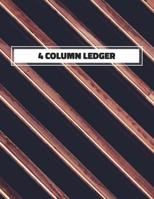 4 Column Ledger: Accounting Book for Bookkeeping and Expense Tracking - 120 Pages, 8.5 x 11 - Professional Wood Beams Cover 1099170397 Book Cover