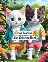 Feline Fashion: A Cat Coloring Book B0CPXPNCZV Book Cover