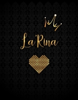 La'Rina: Black Personalized Lined Journal with Inspirational Quotes 1705925235 Book Cover