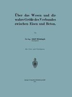 Uber Das Wesen Und Die Wahre Grosse Des Verbundes Zwischen Eisen Und Beton 3662391880 Book Cover