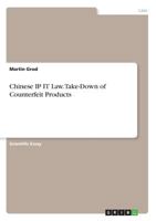 Chinese IP IT Law. Take-Down of Counterfeit Products 3668238537 Book Cover