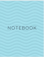 NOTEBOOK: College Ruled Notebook - Wavy Blue Large (8.5 x 11 inches) - 140 Pages 167418686X Book Cover