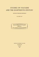Les Ann?es de Formation de F. H. Jacobi: D'Apr?s Ses Lettres In?dites ? M. M. Rey (1763-1771) Avec Le Noble, de Madame de Charri?re 0729401316 Book Cover