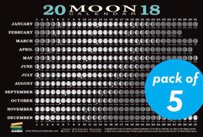 2018 Moon Calendar Card (5-pack): Lunar Phases, Eclipses, and More! 1615193774 Book Cover