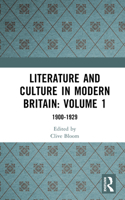 Literature and Culture in Modern Britain: 1900-1929 (Literature & Culture in Modern Britain) 0582075483 Book Cover