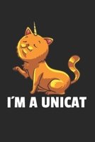 Einhorn Katze Notizbuch: Einhorn Katze Notizbuch für Liebhaber / Notizheft / Notizblock A5 (6x9in) Dotted Notebook / Punkteraster / 120 gepunktete Seiten (German Edition) 1671531957 Book Cover