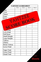 Yahtzee Scorebook: Game Yahtzee, Yahtzee record Score Keeper Book, Yahtzee Scores Sheets, gift for yahtzee players, Size = 8.5 inches x 11 inches 1676431233 Book Cover