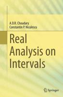 Real Analysis on Intervals 8132235630 Book Cover