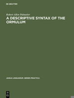 A Descriptive Syntax of the Ormulum 3111001091 Book Cover