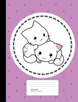 Cute Kitten Cat Anime Manga Composition Book Wide Rule: Notebook 200 pages 100 sheets 1724500368 Book Cover