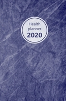 Health Planner 2020: Meal and Exercise trackers, Step counter, Calorie counter. For Losing weight, Getting fit and Living healthy. 8.5" x 5.5" (Half ... blue, purple design. Soft matte cover). 1695768299 Book Cover