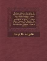 Notizie Istorico-Critiche Di Fra Giacomo Da Torrita: Nobil Terra Della Toscana, Primo Ristoratore Dell'arte Musivaria in Italia ... E Delle Altre Pers 1287384471 Book Cover