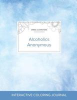 Adult Coloring Journal: Alcoholics Anonymous (Animal Illustrations, Turquoise Marble) 1360891404 Book Cover