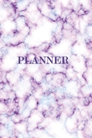 Undated Planner: Pocket Size Monthly/Weekly/Daily Organizer with Habit Tracker, To Read/To Watch/Wish Lists. For 12 months. Purple White Marble Cover 14 (Interior 1) 1708591990 Book Cover