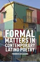Formal Matters in Contemporary Latino Poetry 1349351660 Book Cover