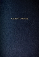 Graph Paper: Executive Style Composition Notebook - Dark Blue Leather Style, Softcover 7 x 10 - 100 pages (Office Essentials) 1691079766 Book Cover