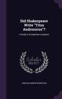 Did Shakespeare Write 0526317612 Book Cover