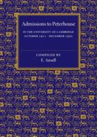 Admissions to Peterhouse 110755389X Book Cover