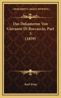 Das Dekameron Von Giovanni Di Boccaccio, Part 3 (1859) 1167618955 Book Cover
