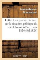 Lettre a Un Pair de France 1277355940 Book Cover
