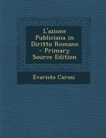 L'azione Publiciana in Diritto Romano 1021679631 Book Cover