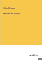 Remarks on Diabetes 3382102366 Book Cover