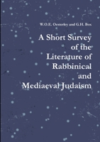 A Short Survey of the Literature of Rabbinical and Medi�val Judaism 1164549650 Book Cover