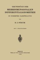 Grundz�ge Der Mehrdimensionalen Differentialgeometrie in Direkter Darstellung. 0274911191 Book Cover