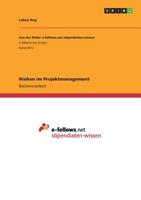 Risiken Im Projektmanagement (German Edition) 3668873283 Book Cover