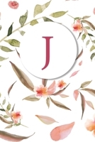 J: Soft Floral Monogram Sketchbook 110 Sketchbook Pages (6 x 9) Floral Watercolor Monogram Sketch Notebook Personalized Initial Letter Journal Monogramed Sketchbook 1697490700 Book Cover