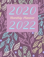 2020 2022 Monthly Planner: Purple Leaves 3 Year Planner 1660266106 Book Cover