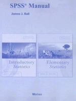 SPSS Manual: Introductory Statistics 8e/Elementary Statistics 7e 0321431723 Book Cover