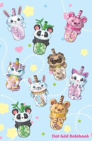 Dot Grid Notebook: Dotted Journal and Planner with Cute Bubble Tea Animals, Cute Dot Notebook and Organizer for Unique and Creative Calendars, To-Do Lists, Drawings, Habit, Tasks or Expenses Tracking 1702490610 Book Cover